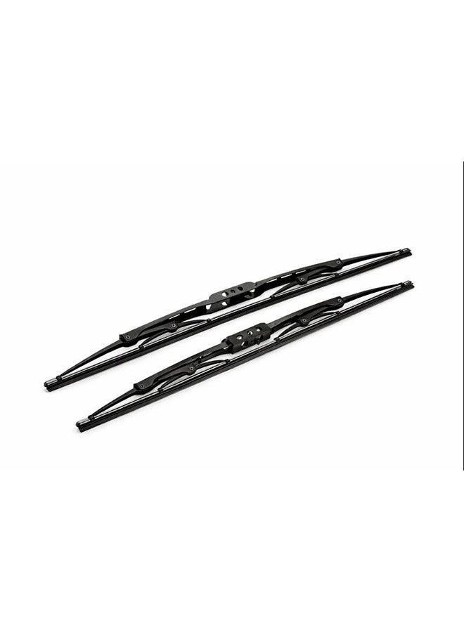 LAWAZIM Rubber Wiper Blades with Iron Bracket - 2-Piece, 14inch - Boneless Frameless Windshield Wiper Replacement, Quiet Streak-Free All Weather Automotive Wiper Blade - Ideal for Front & Rear Use - Image 2